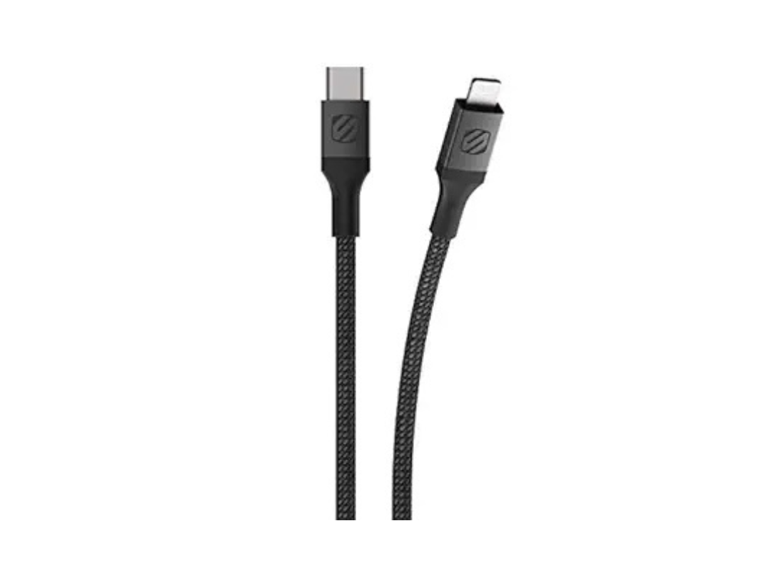 كابل SCOSCHE StrikeLine® Premium المضفر USB-C إلى Lightning بطول 1.2 متر (معتمد من Apple MFi) للشحن والمزامنة - iPhone/iPad كابل SCOSCHE StrikeLine® Premium المضفر USB-C إلى Lightning بطول 1.2 متر (معتمد من Apple MFi) للشحن والمزامنة - iPhone/iPad